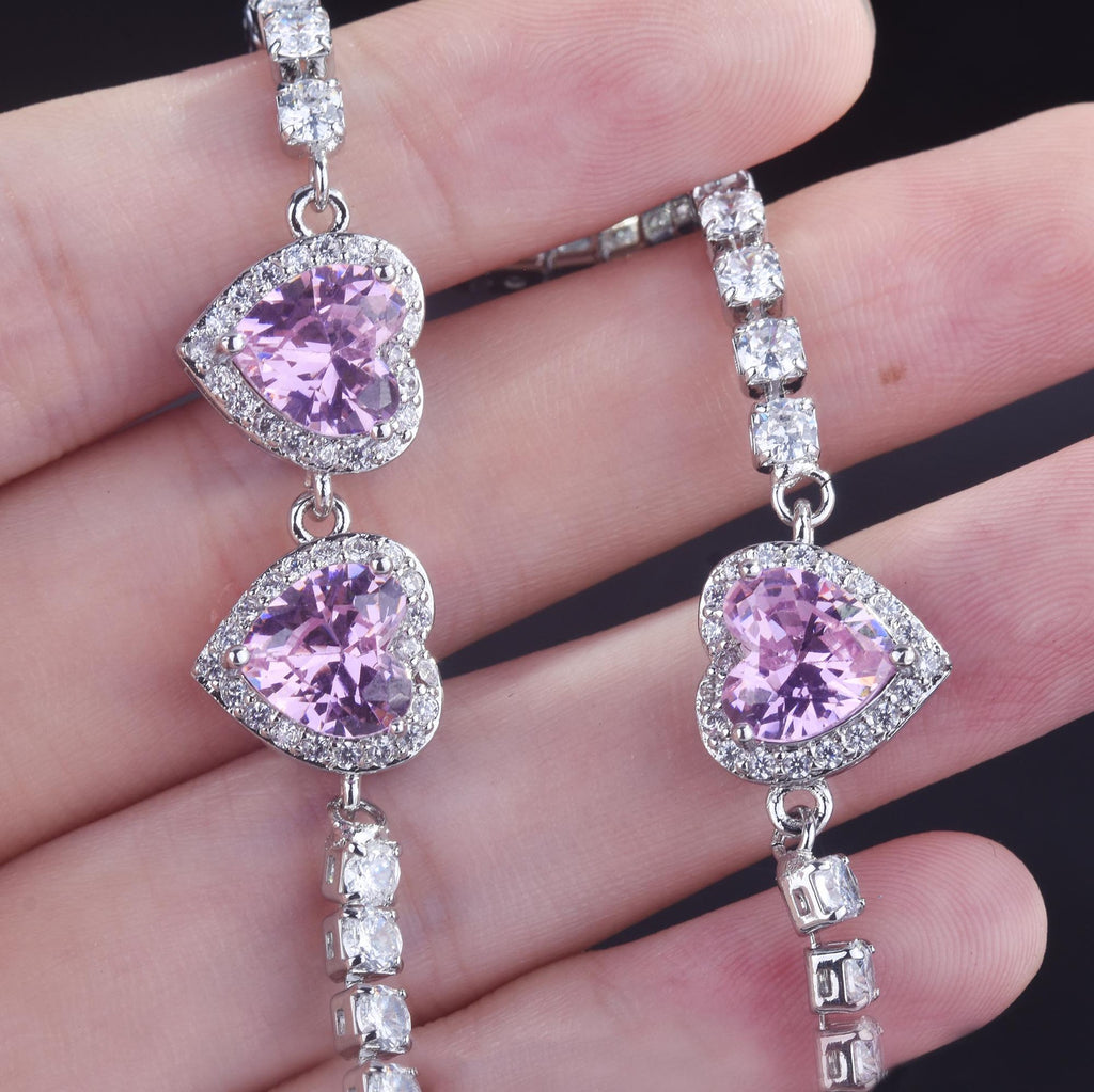 Glam Pink Heart Choker (Code-ZX#14)