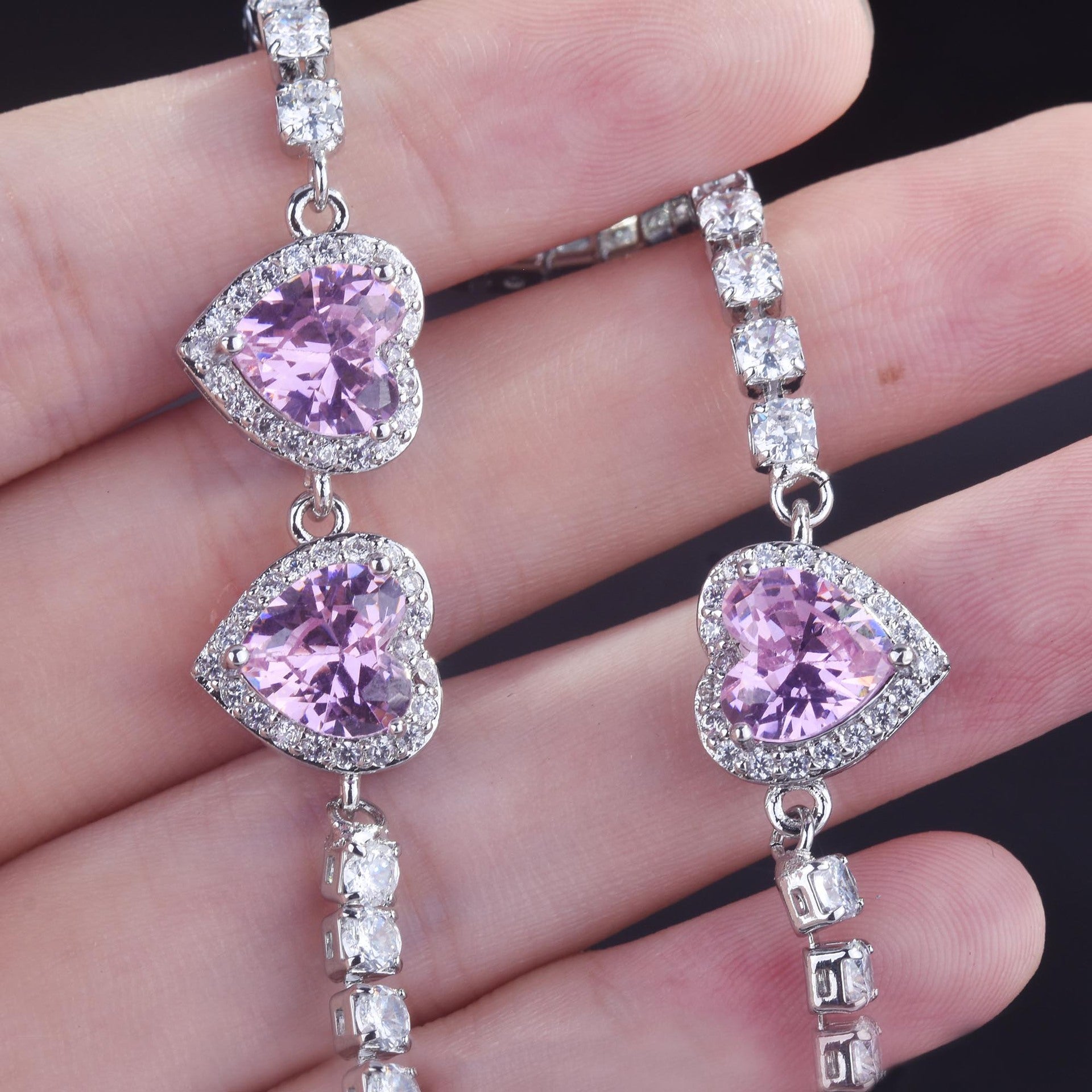 Glam Pink Heart Choker (Code-ZX#14)