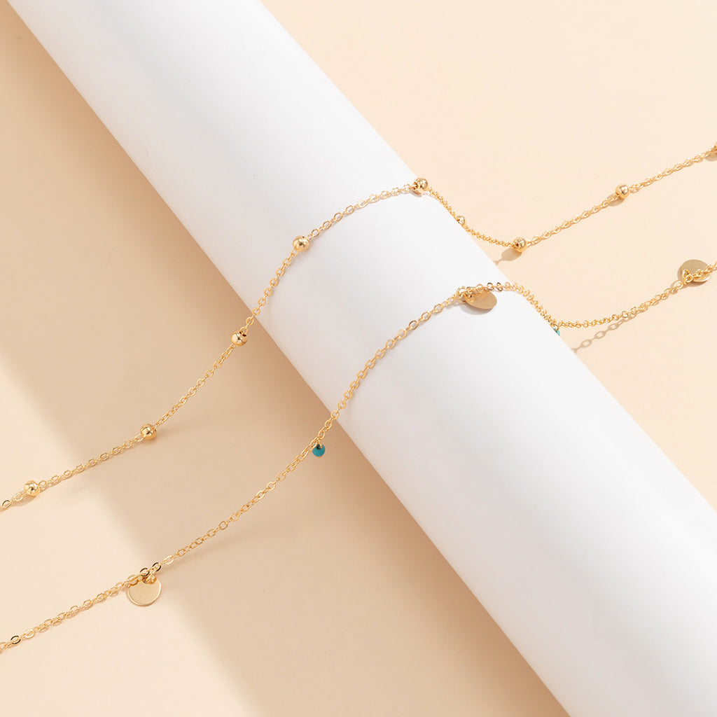 Minimal Silver Beaded Waist Chain (Code: ZX#145)