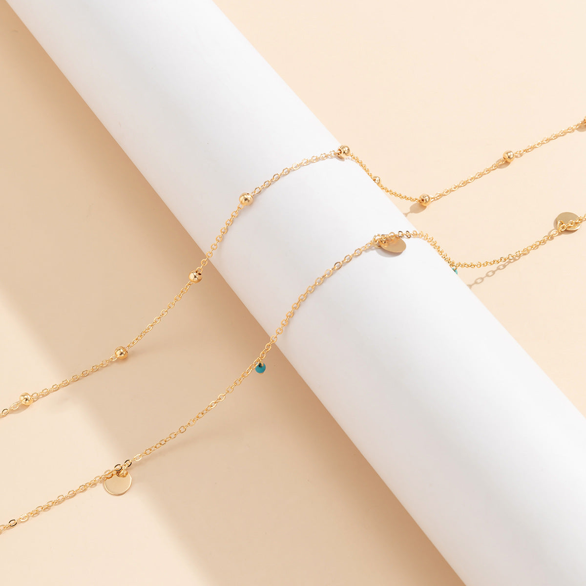 Minimal Silver Beaded Waist Chain (Code: ZX#145)