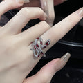 Crimson Serpent Bracelet & Ring Set (ZX-39)