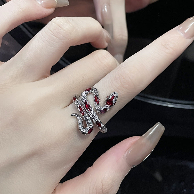 Crimson Serpent Bracelet & Ring Set (ZX-39)