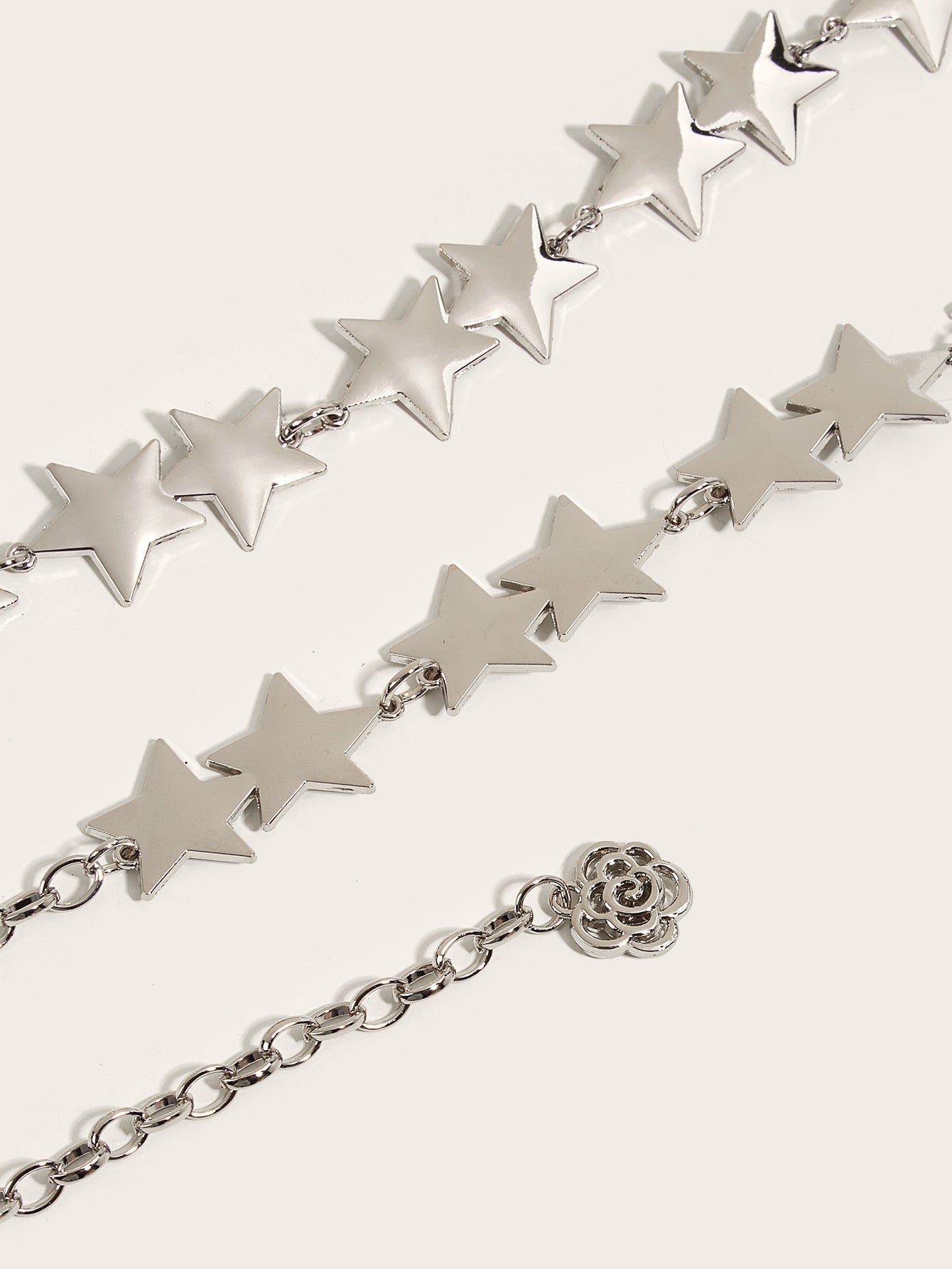 Silver Star Link Waist Chain (Code: ZX#148)