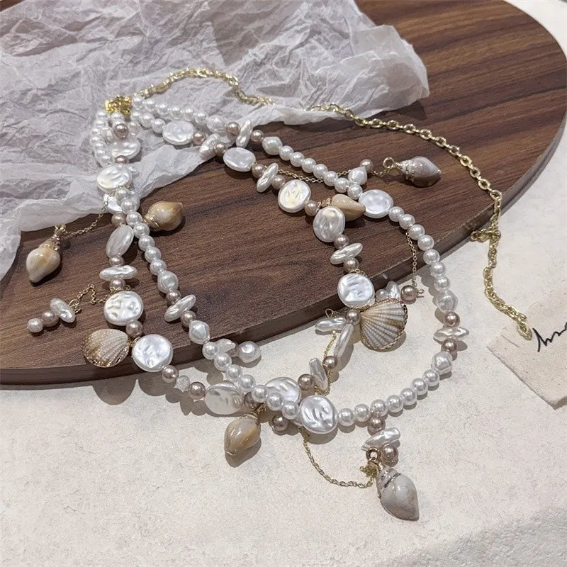 Luxury Pearl & Shell Layered Waist Chain (Code: ZX#153)
