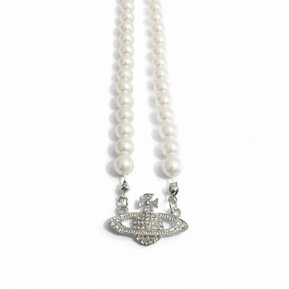 Luna Pearl Charm Necklace (ZX-868)