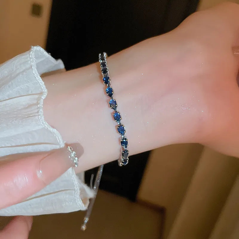 Midnight Sapphire Elegant Bracelet (Code: ZX#40)