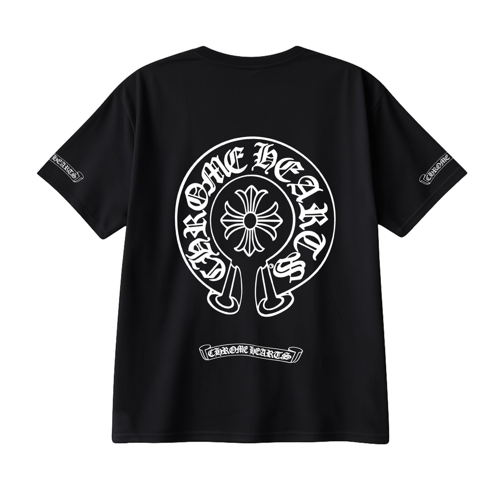 Chrome Hearts Inspired Oversized Black Tee – 240 GSM Premium Streetwear