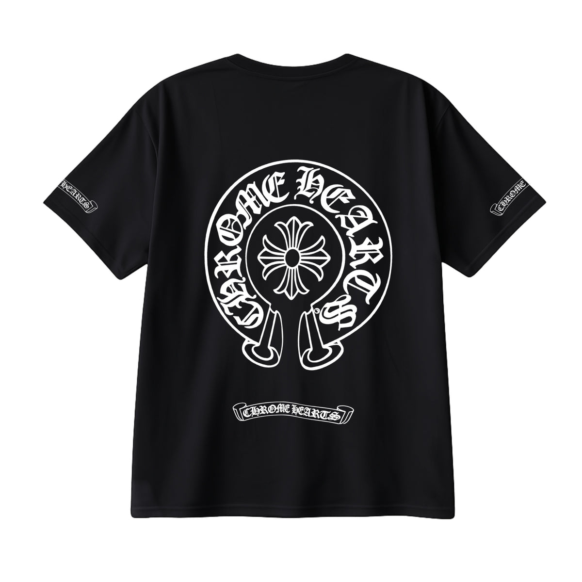 Chrome Hearts Inspired Oversized Black Tee – 240 GSM Premium 