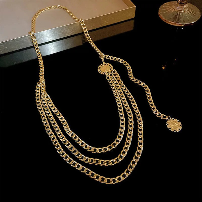 Golden Layered Chain Belt (Code: ZX#143)