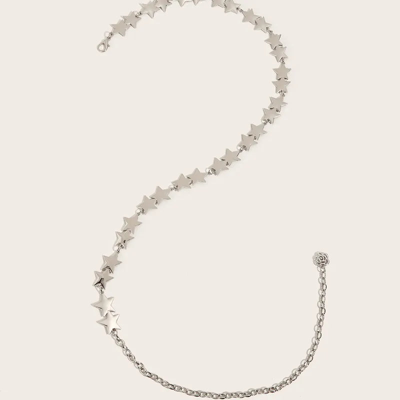 Silver Star Link Waist Chain (Code: ZX#148)