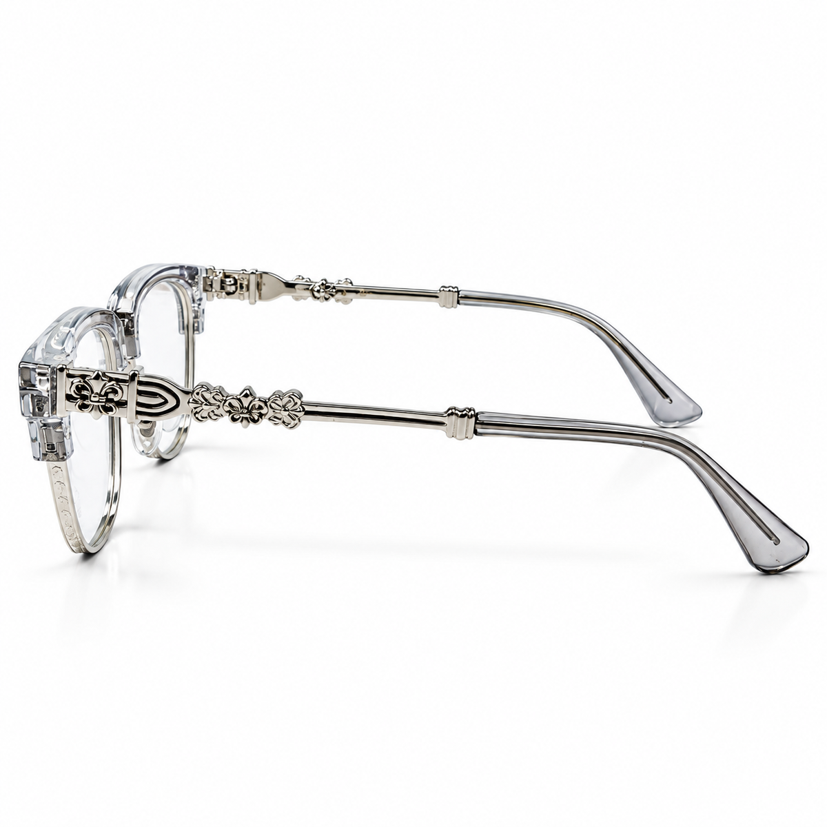 Chrome Hearts Cross Fleur-De-Lis Glasses - Grey