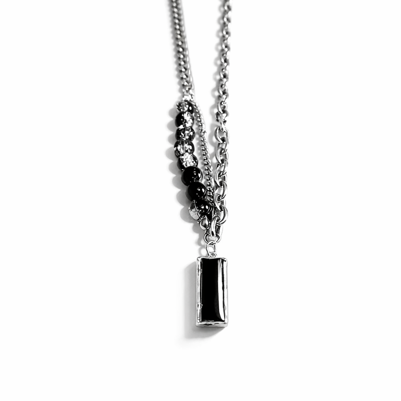 Noir Dual-Chain Necklace (Code-ZX#765)