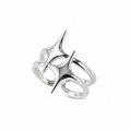 Stellar Sculptural Silver Open Ring