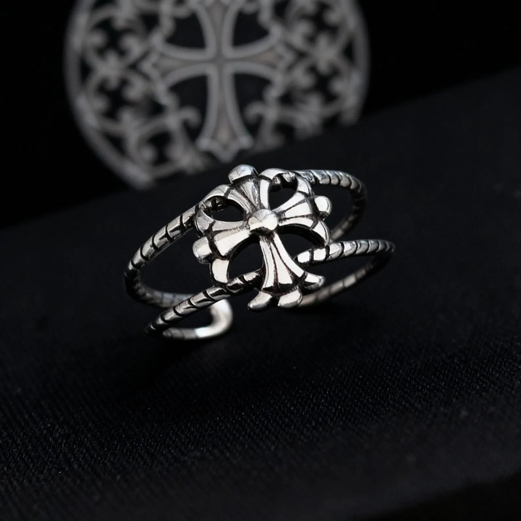 Chrome Heart Cross Wrap Ring (Adjustable Ring) (Code-837)