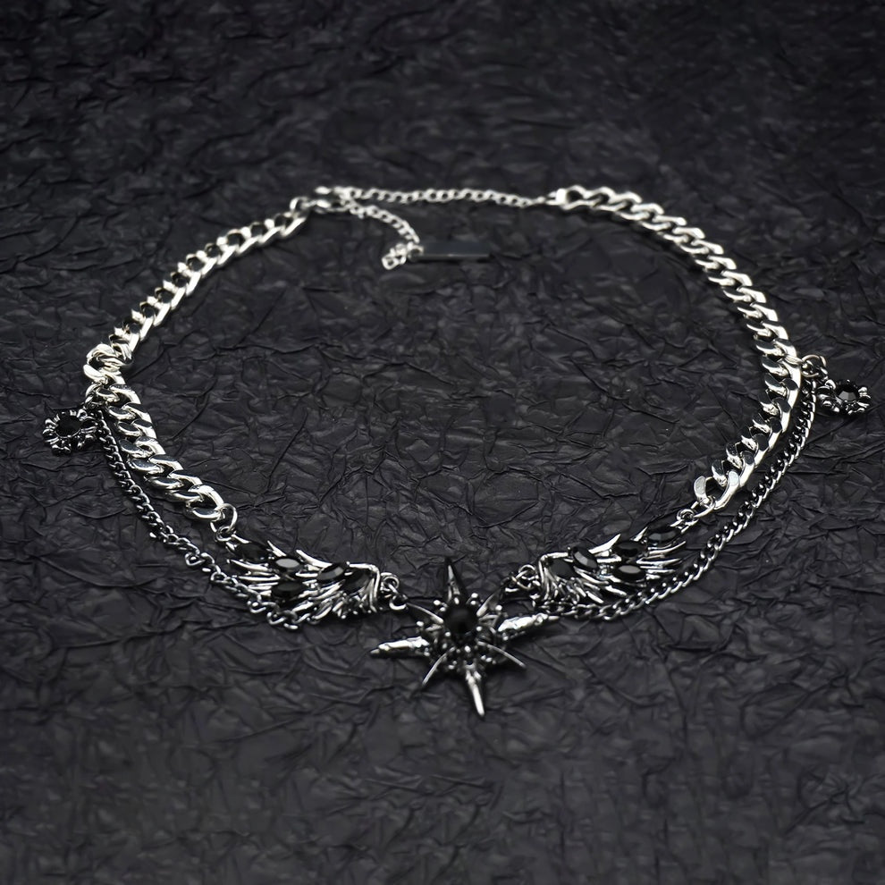 Silver Gothic Star Pendant(Code: ZX#205)