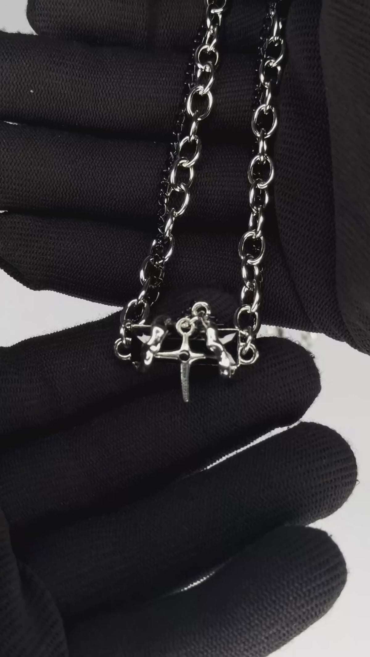 Dark Forge Necklace–Cross Pendant