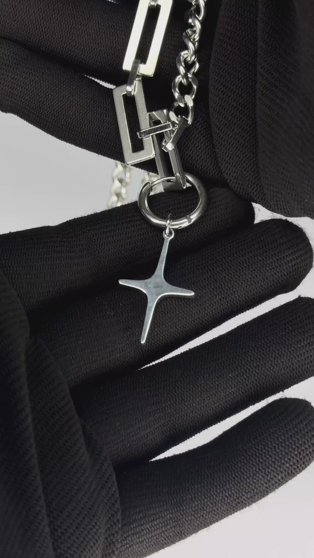 Dual Link Cross Chain & The Pendent Can Be Earring