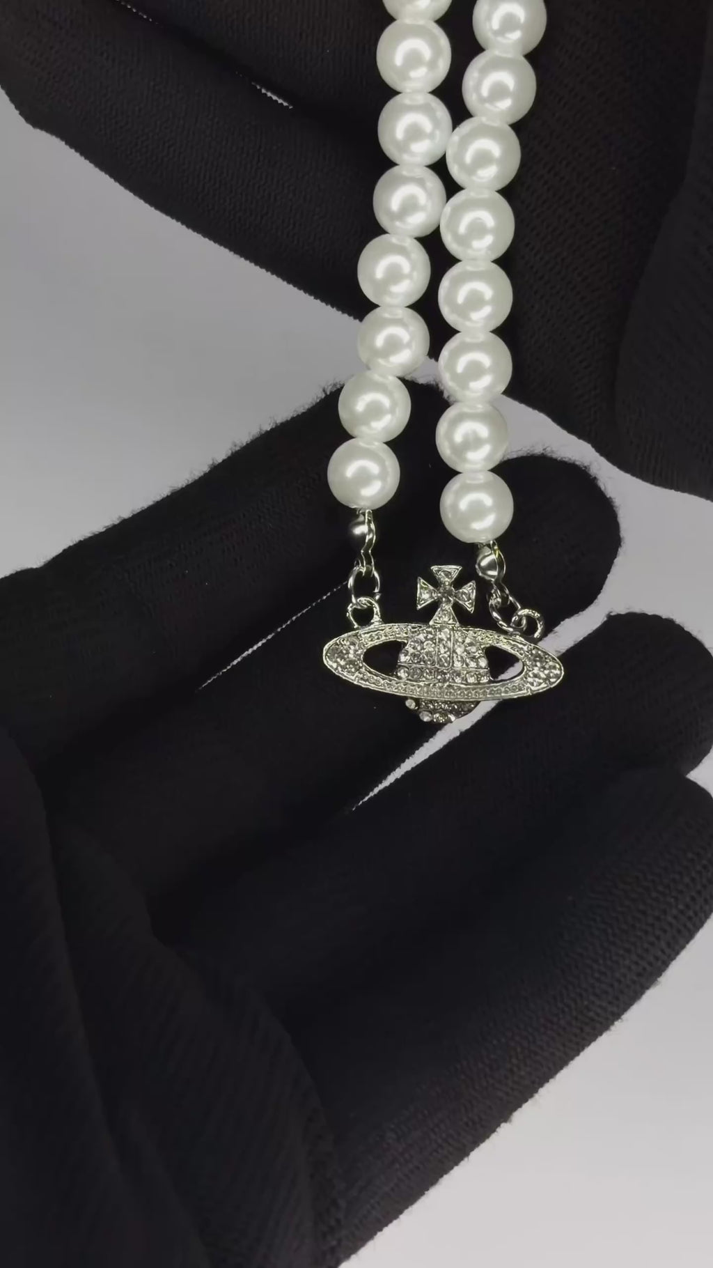 Luna Pearl Charm Necklace