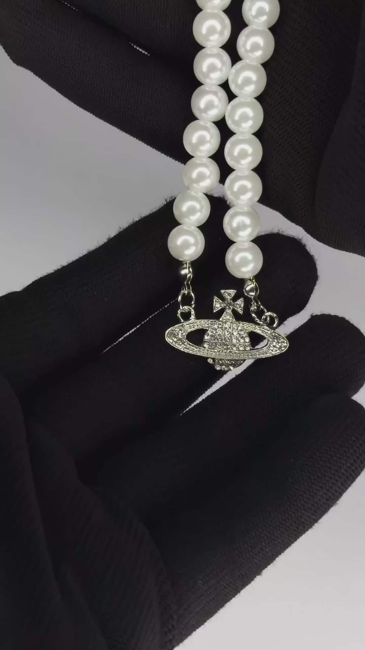 Luna Pearl Charm Necklace