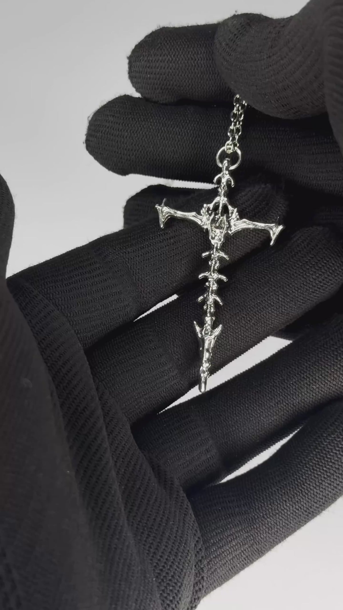 Demon Spine Cross Pendant