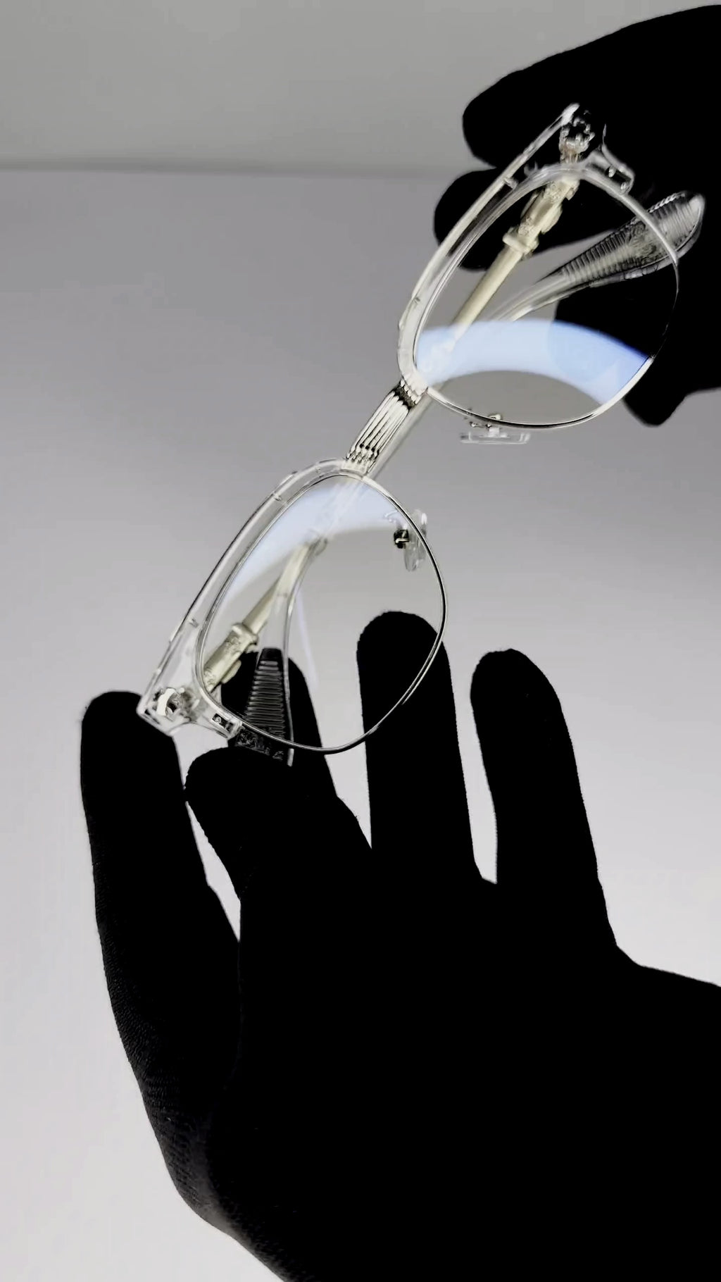 Chrome Hearts Cross Fleur-De-Lis  Glasses - Transparent/Silver