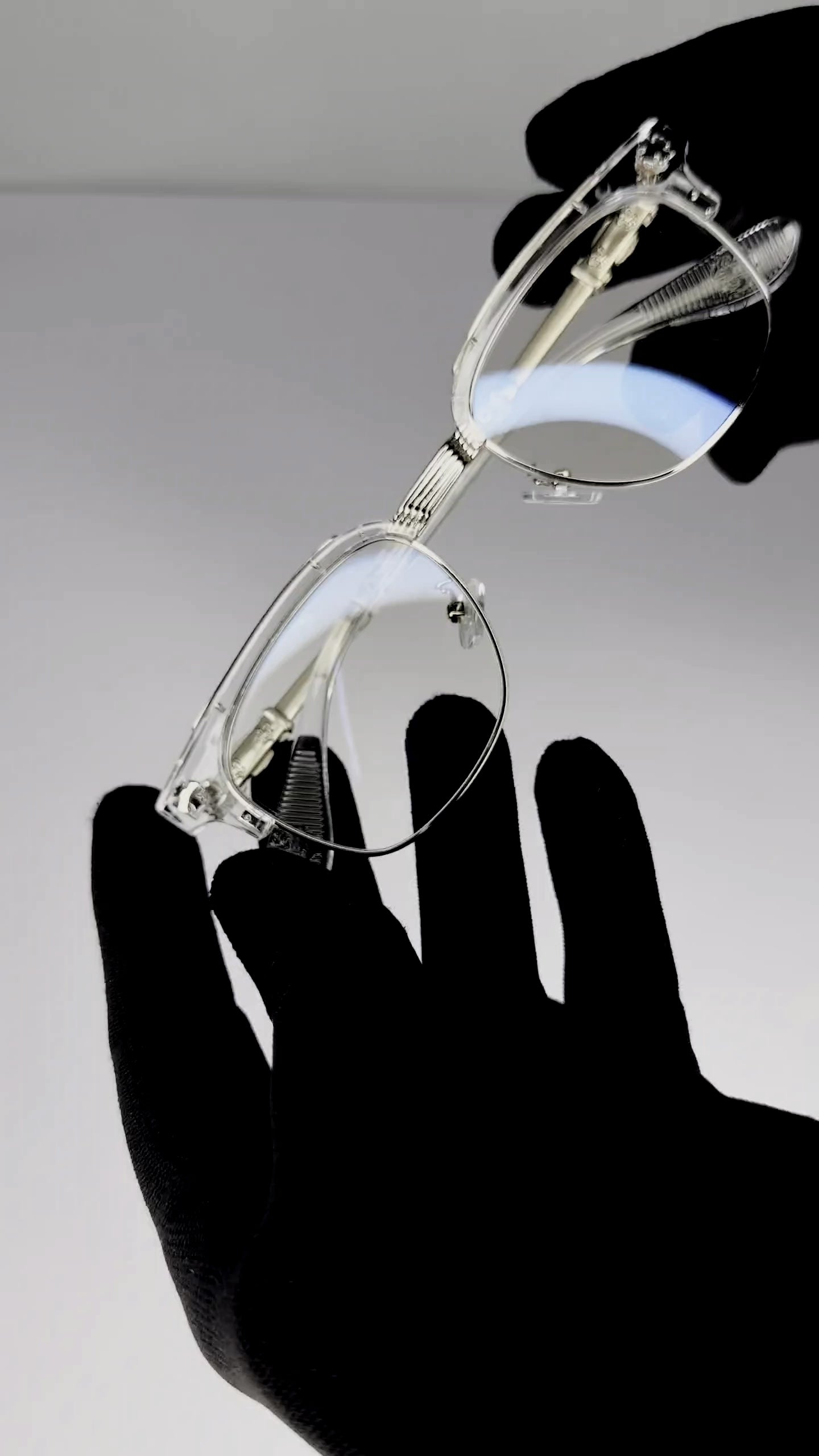 Chrome Hearts Cross Fleur-De-Lis  Glasses - Transparent/Silver