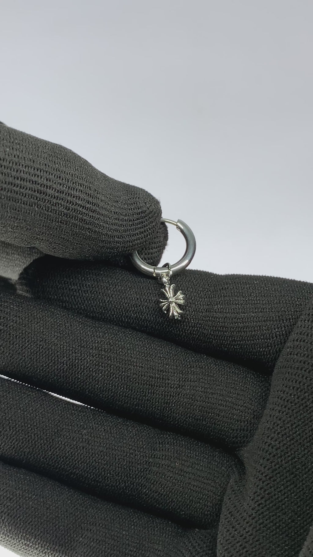 Chrome Hearts Cross Piercing Earring – Single Piece