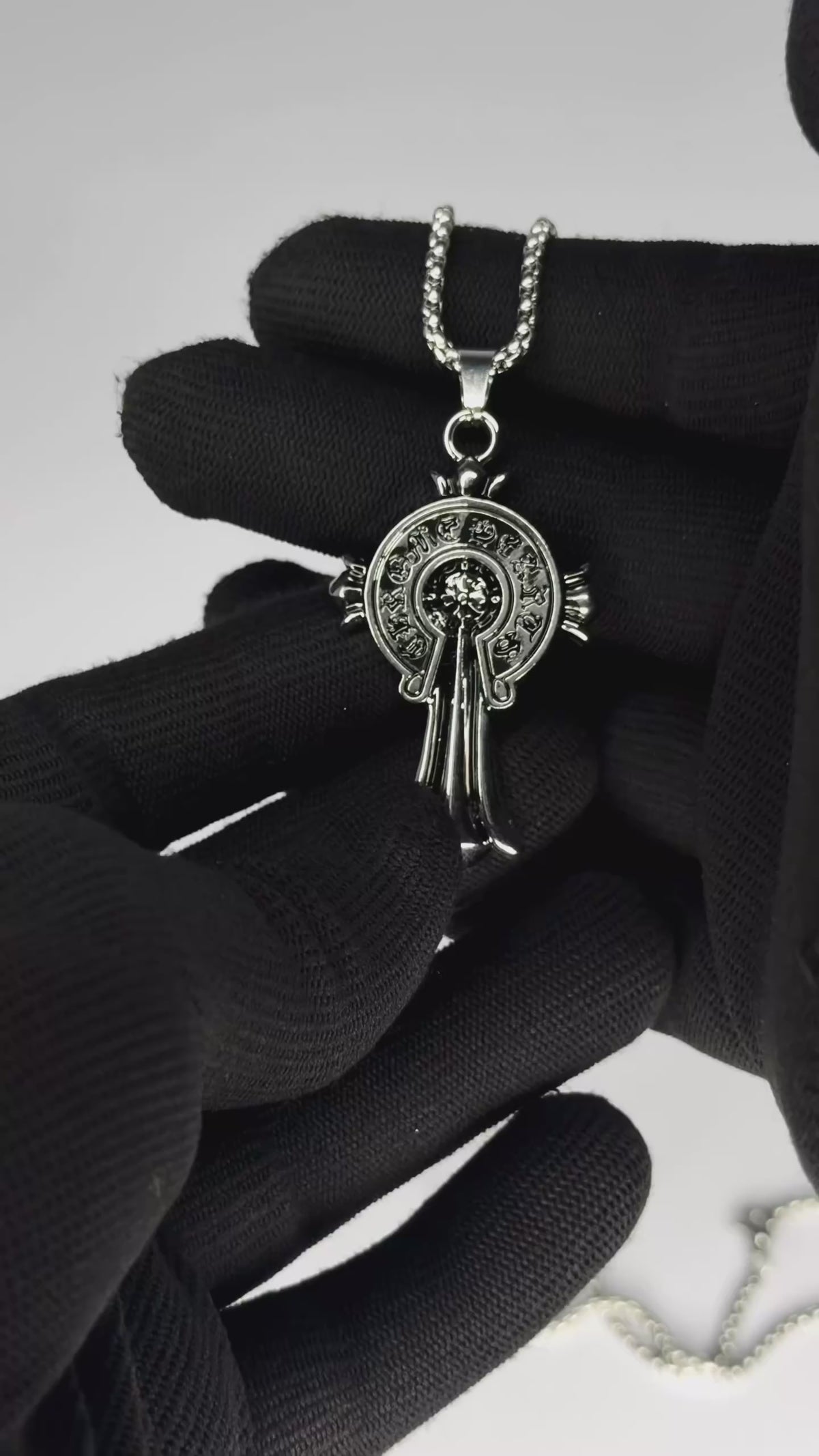 Engraved Cross Necklace Chrome Hearts